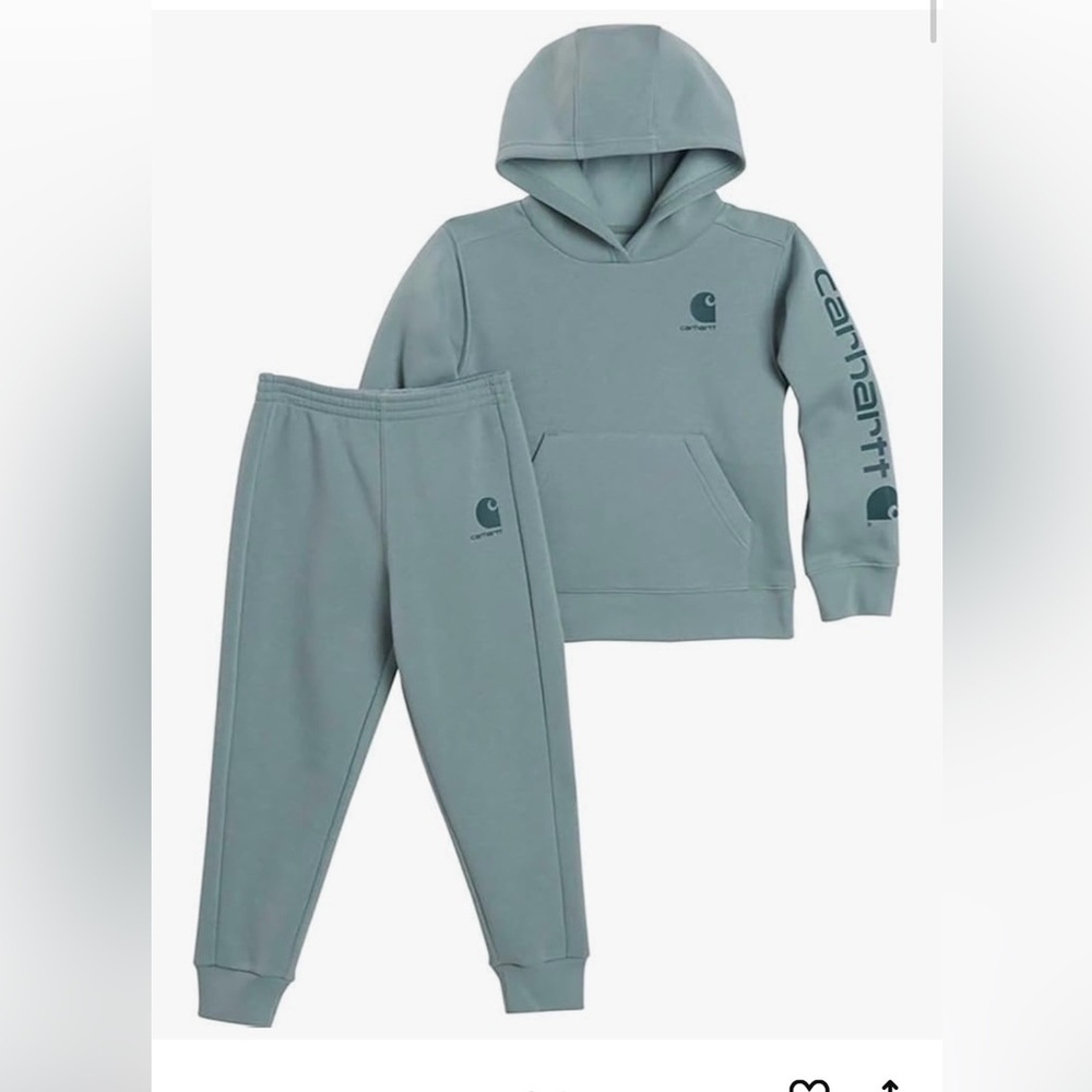 Carhartt Kids' Gray Sweatpants & Hoodie Set